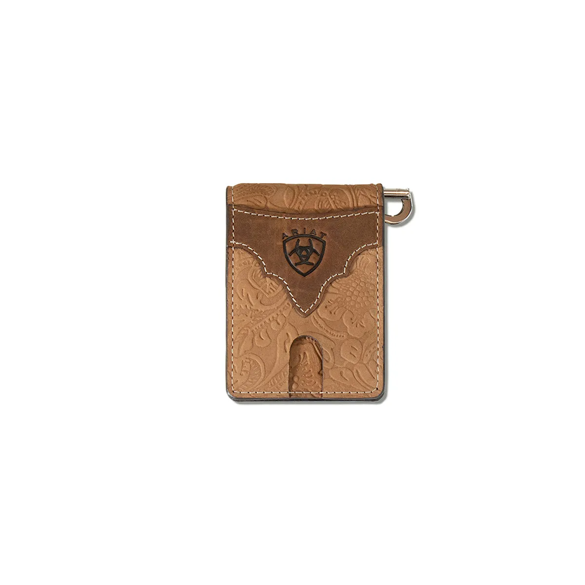 Ariat Wallet in Floral Embossed Brown