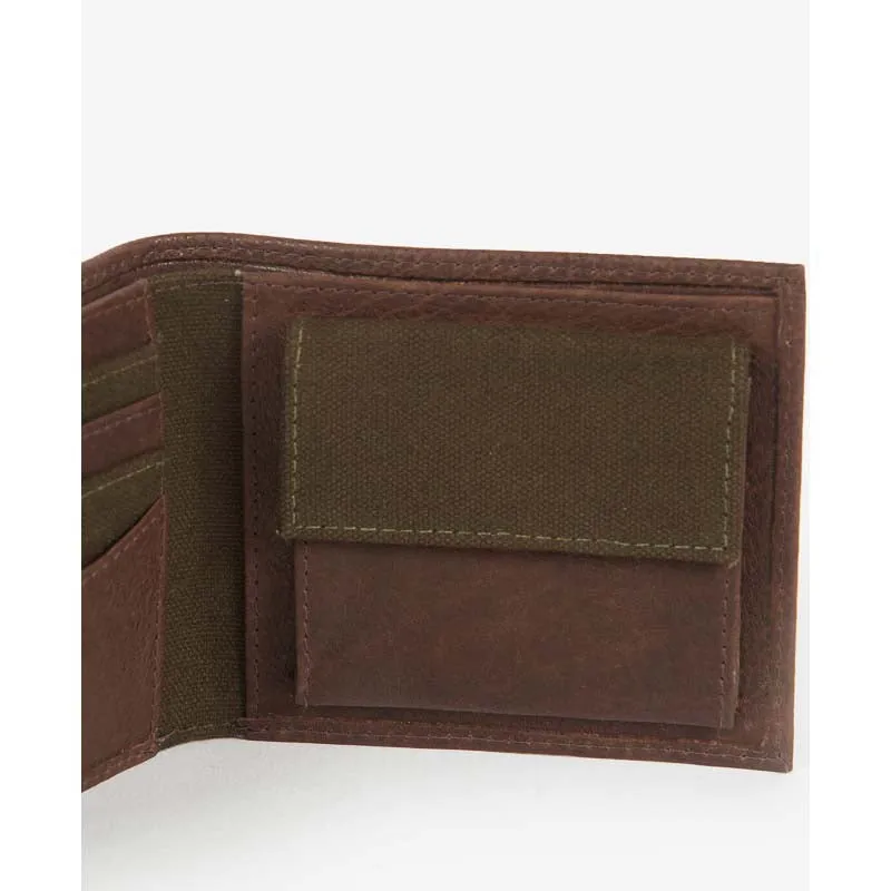 Barbour Padbury Mens Billfold Wallet - Dark Brown