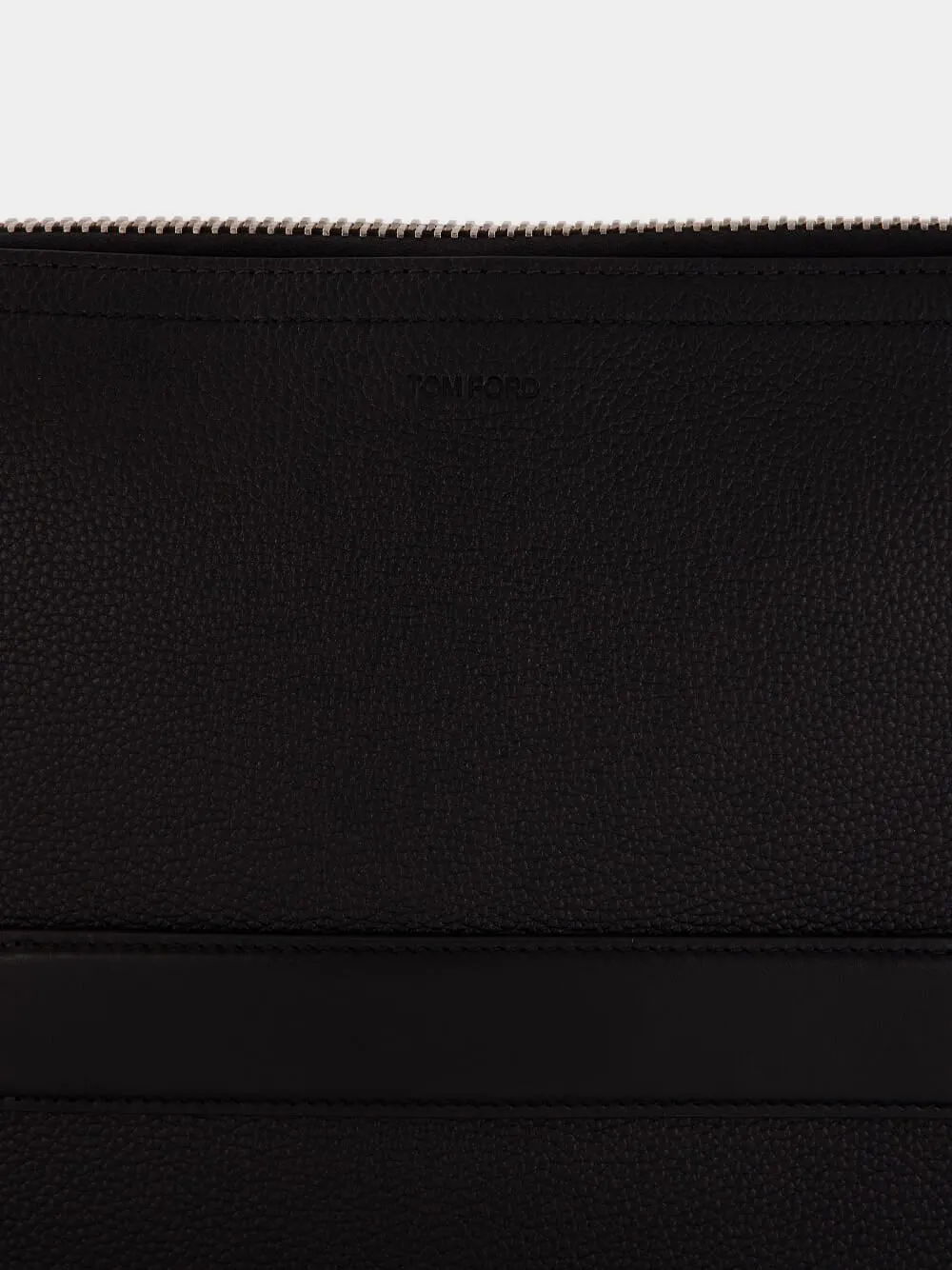 Black Buckley Handle Leather Portfolio