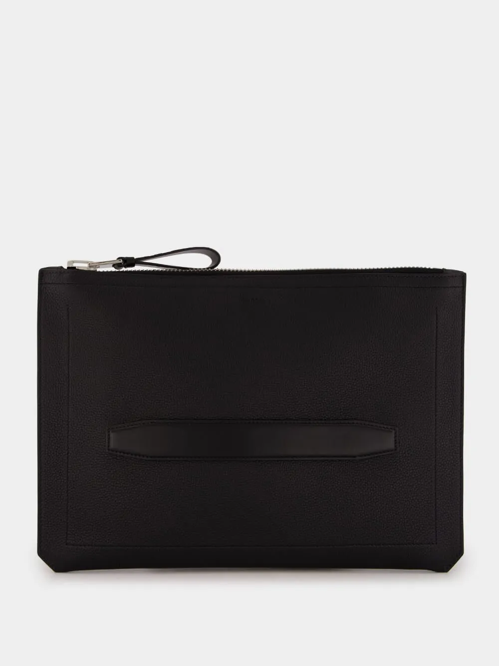 Black Buckley Handle Leather Portfolio