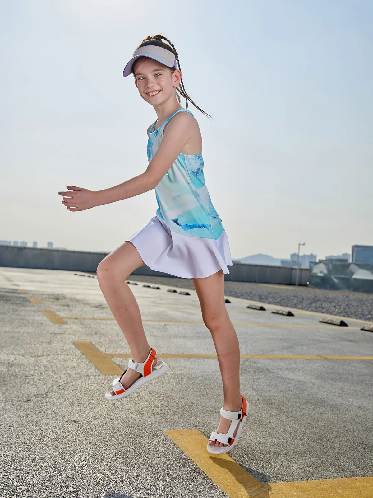 Block Print Skater Dress