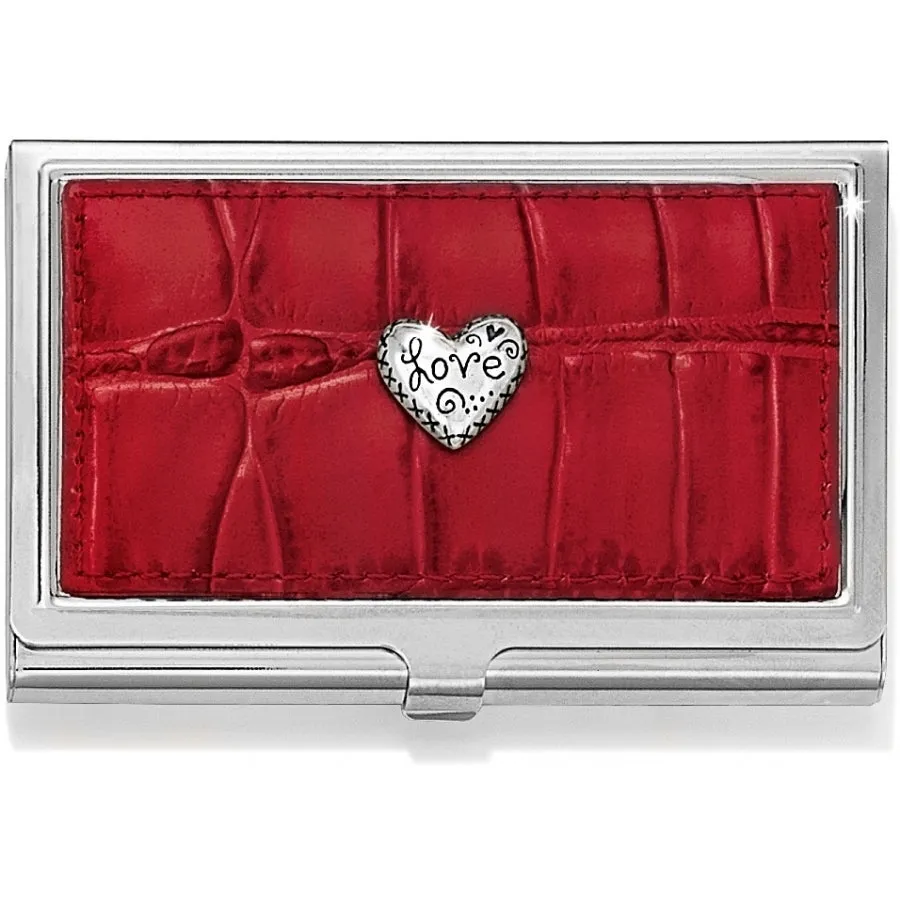 Brighton Red Love Beat Card Case