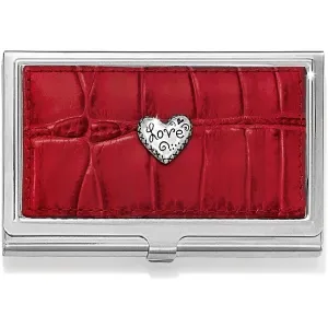 Brighton Red Love Beat Card Case