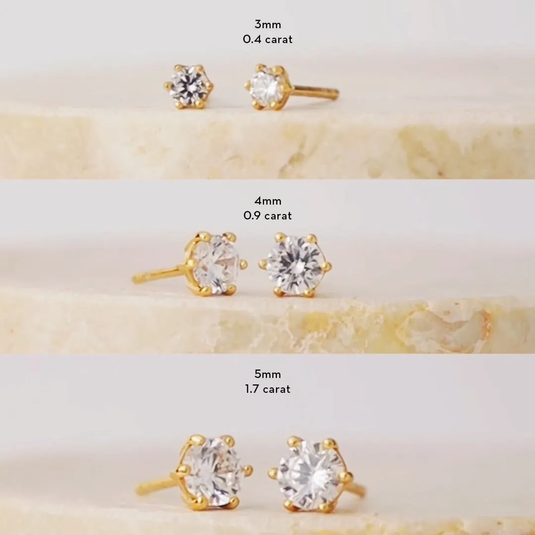 Brilliant Gold Stud Earrings