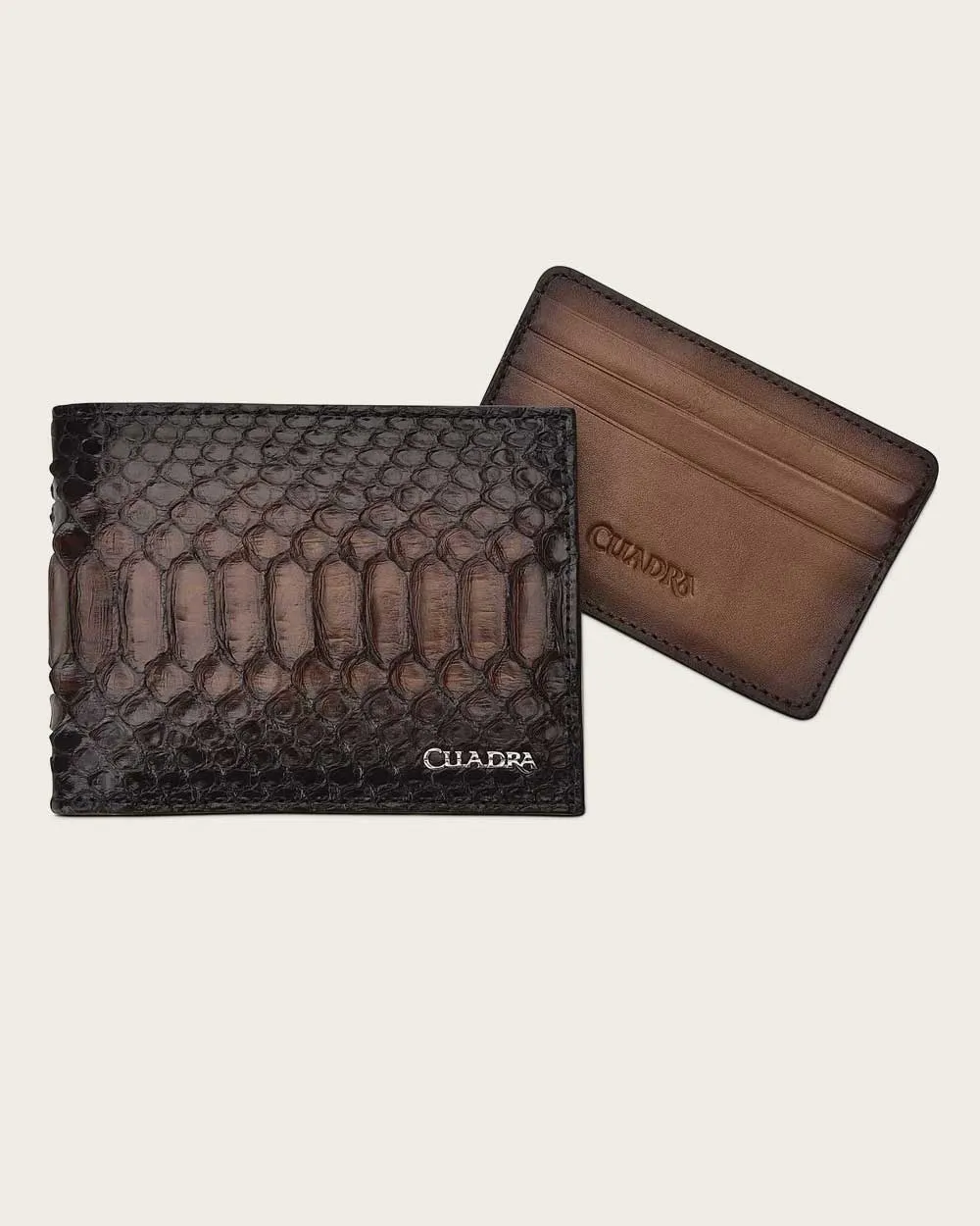 Brown bifold python wallet