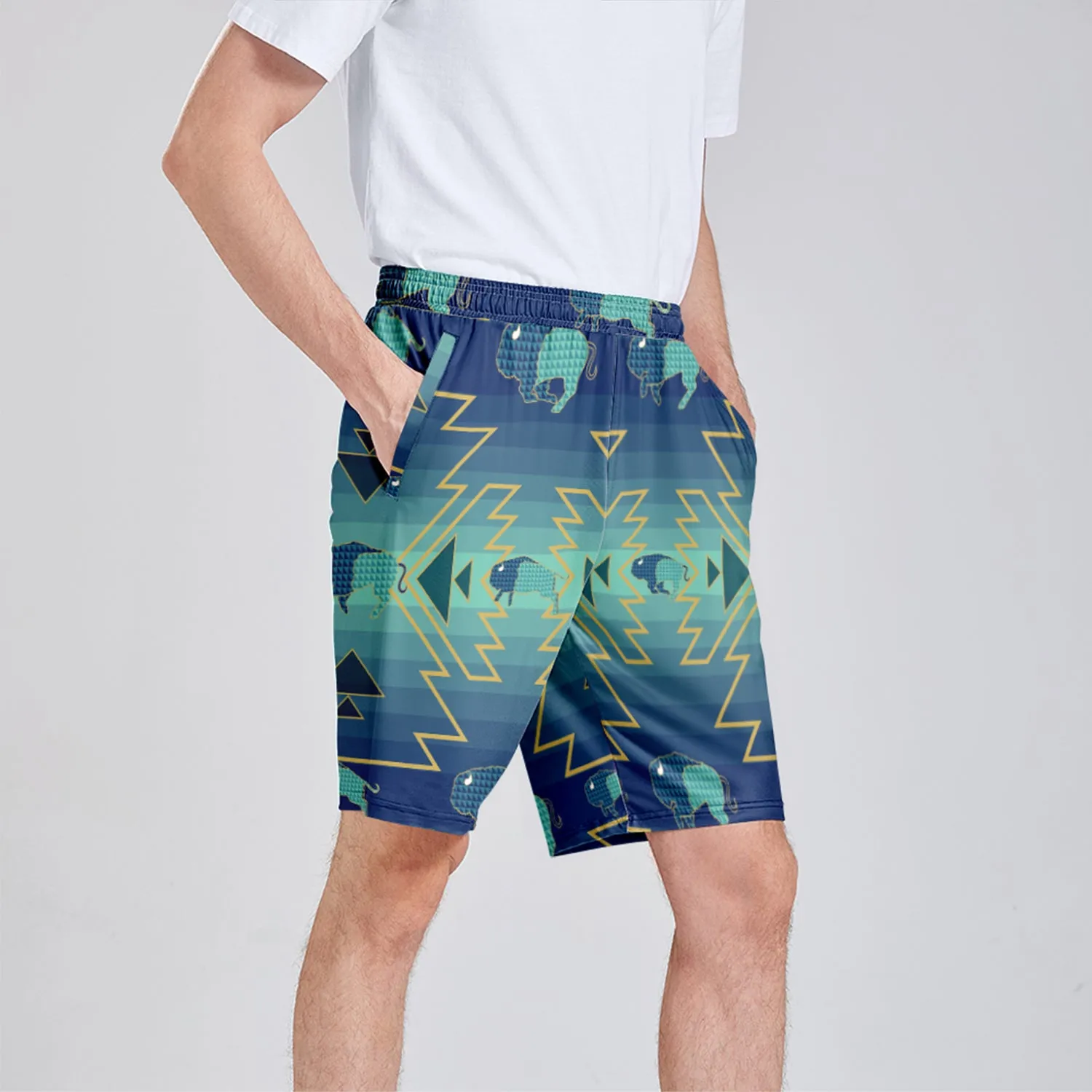 Buffalo Run Athletic Shorts with Pockets