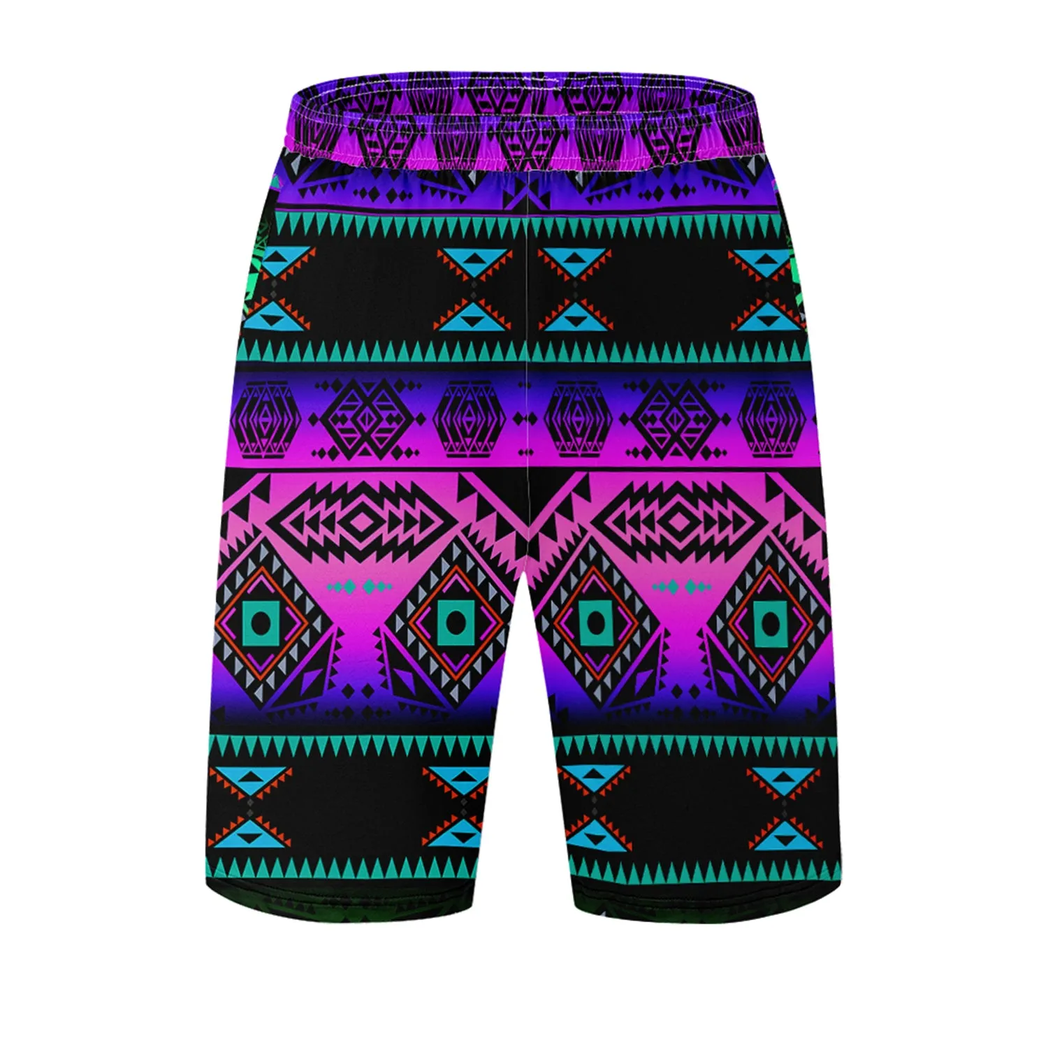 California Coast Sunrise Athletic Shorts with Pockets