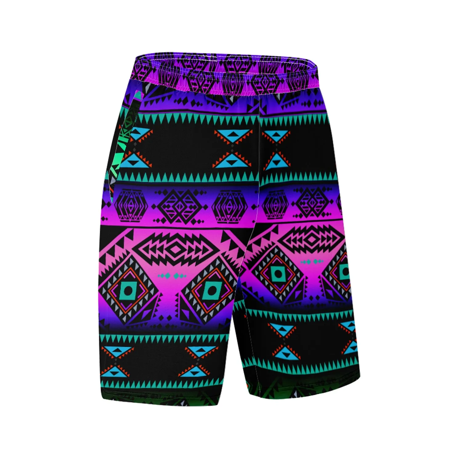 California Coast Sunrise Athletic Shorts with Pockets