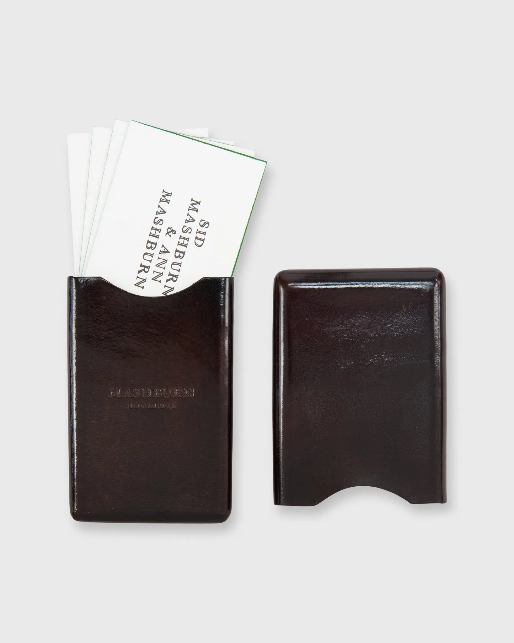 Card Case in Dark Brown Leather