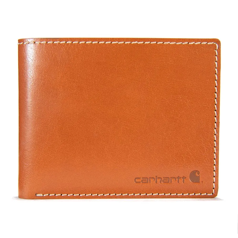 Carhartt B00002 Men's Billfold and Passcase Wallets, Durable Bifold Wallets, Available in Leather and Canvas Styles