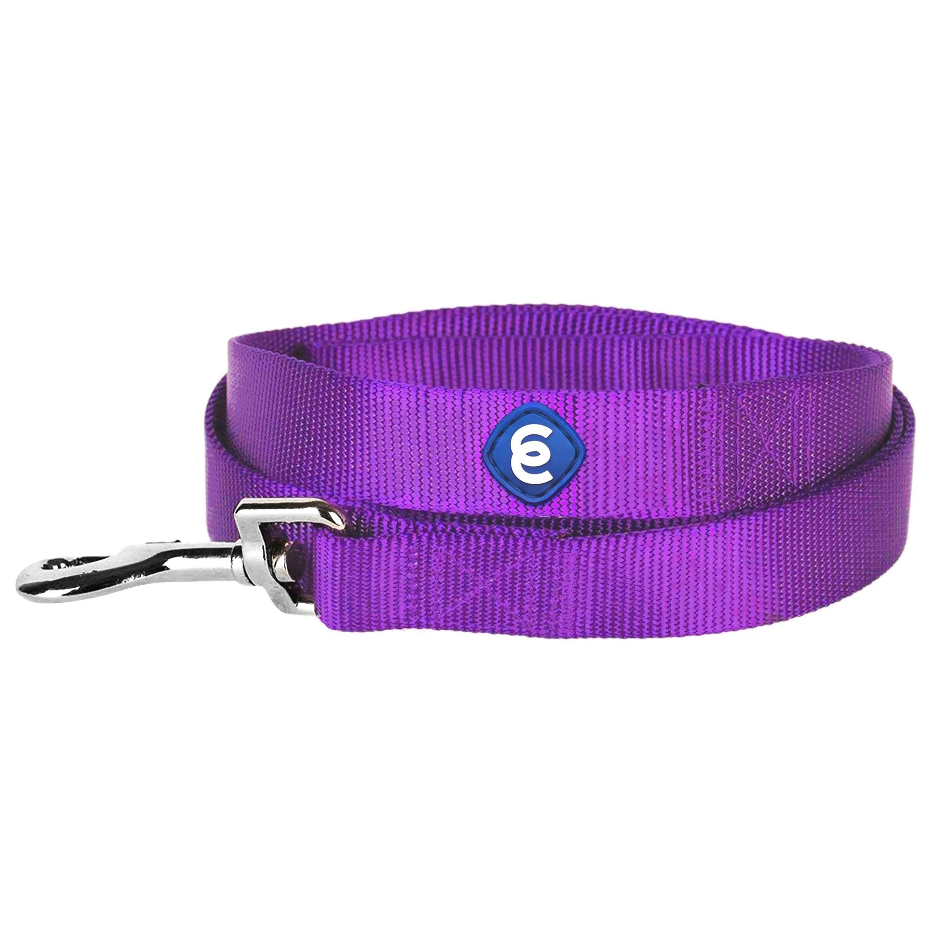 Classic Solid Color Dog Leash, Purple