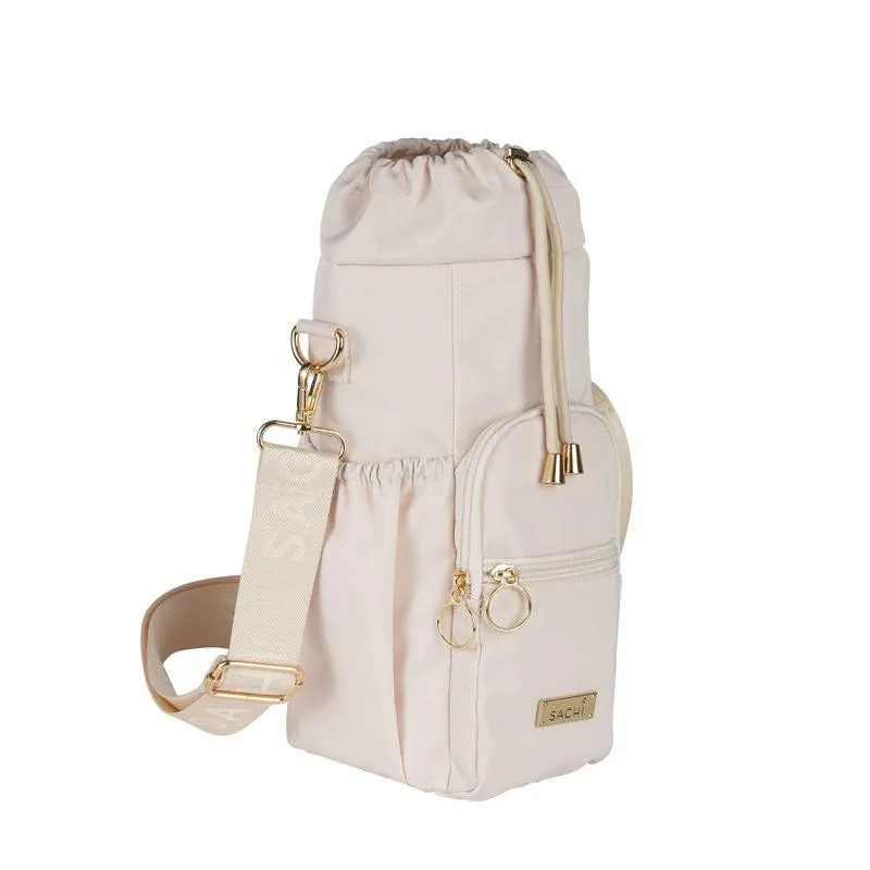 Crossbody Insulated Water Bottle Carrier Bag Alabaster