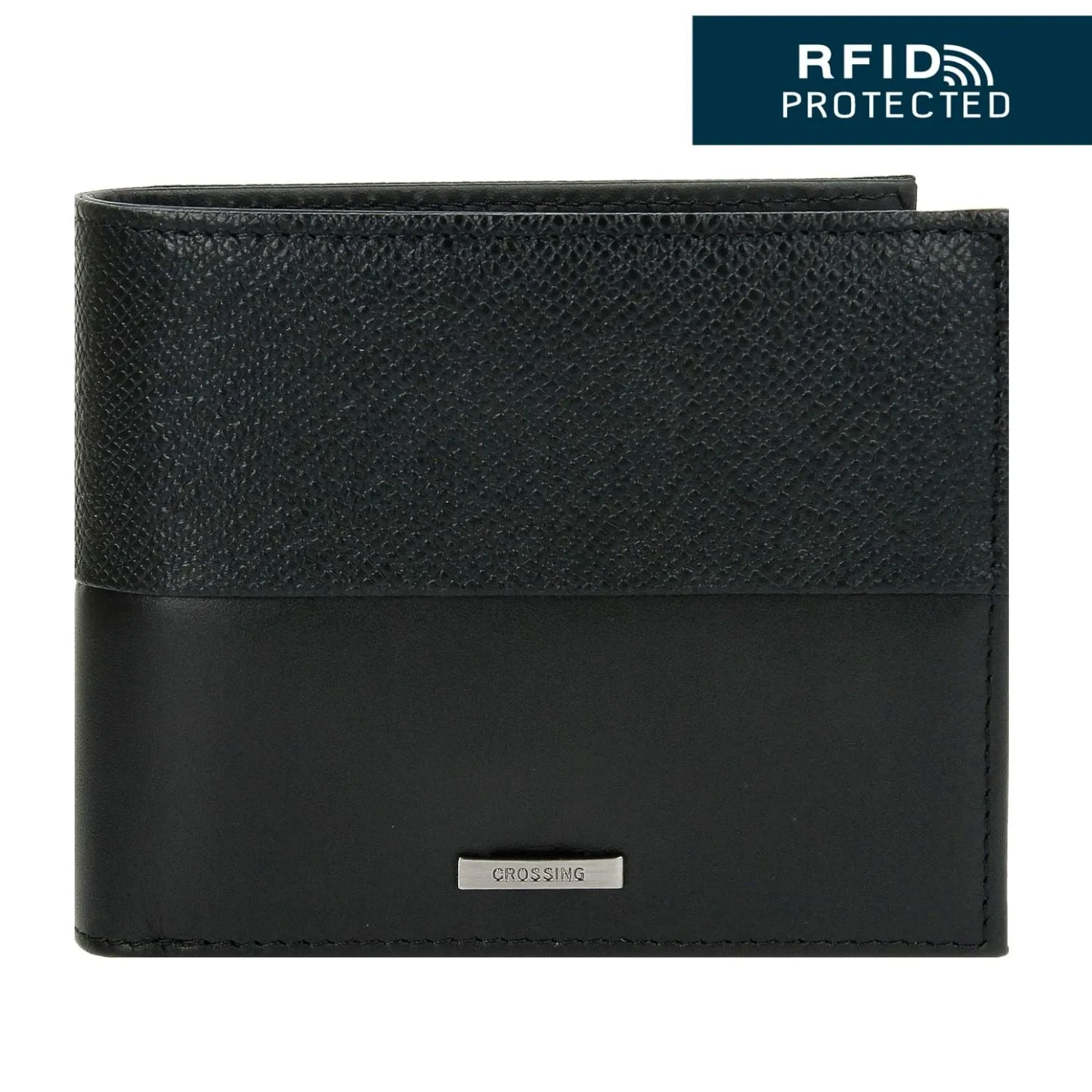 Crossing Infinite Bi-Fold Leather Wallet With Flap And Coin Pouch RFID