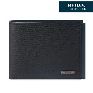 Crossing Modish Slim Leather Wallet With Coin Pocket [5 Card Slots] RFID