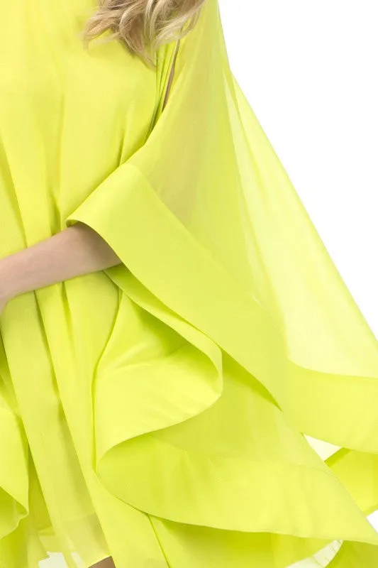 Diva Slit Sleeve Chiffon Dress