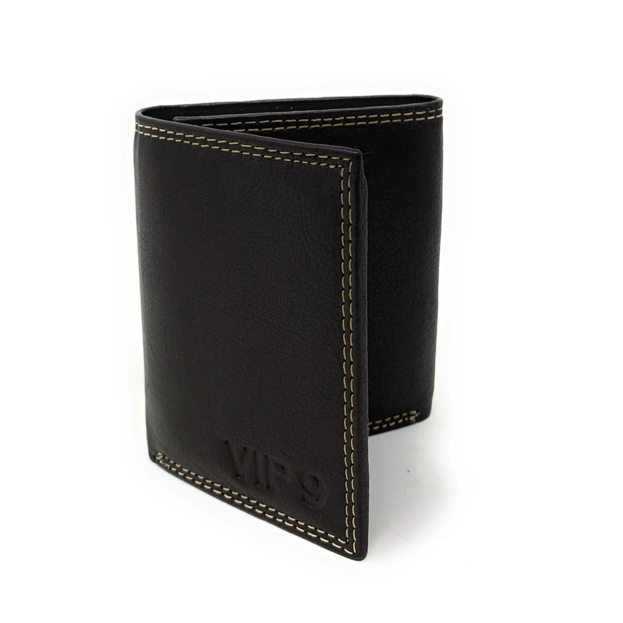 Empire Cove VIP Classic Genuine Leather Slim Trifold Wallets Cash Card ID Slots