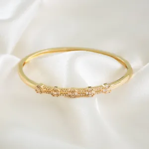 Five Baguette Studded Bangle