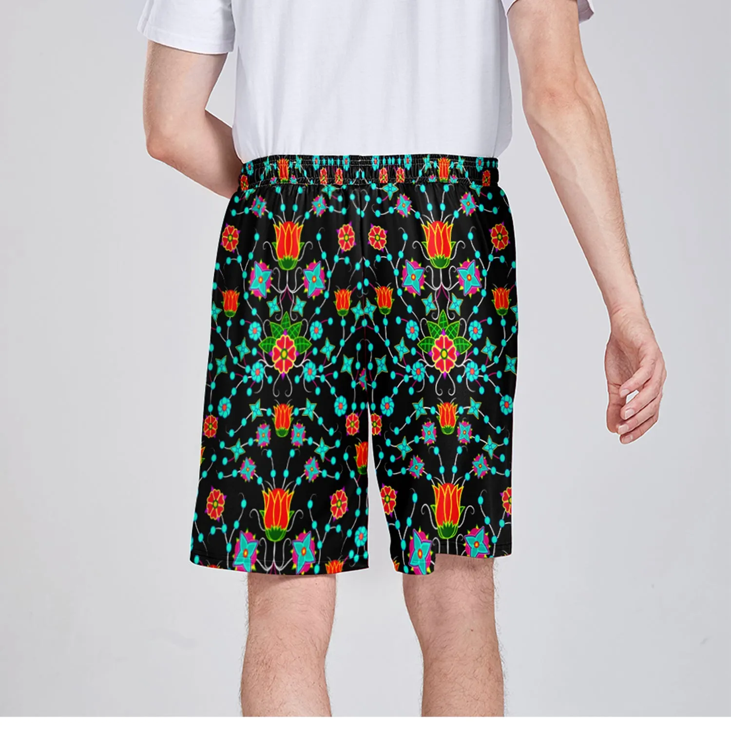 Floral Damask Upgrade Athletic Shorts with Pockets