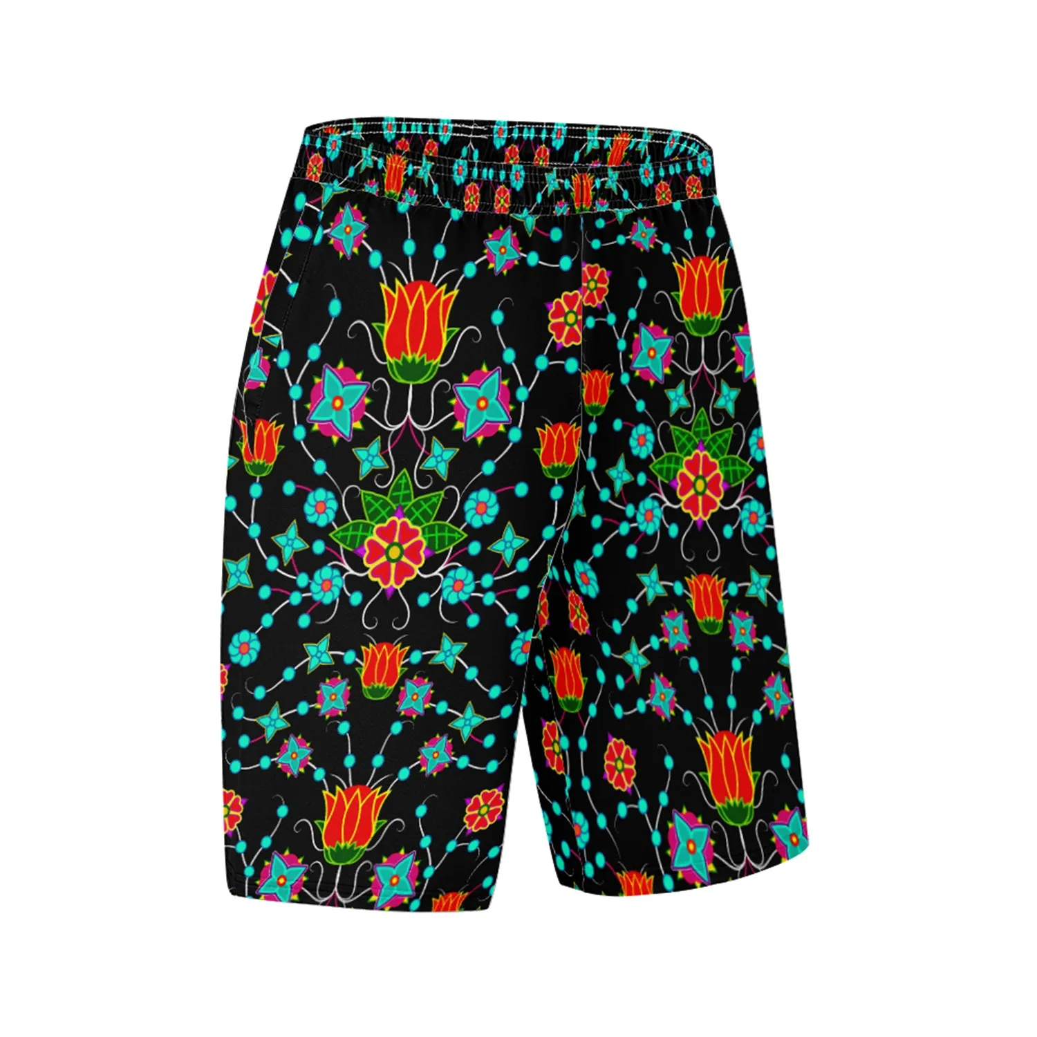 Floral Damask Upgrade Athletic Shorts with Pockets