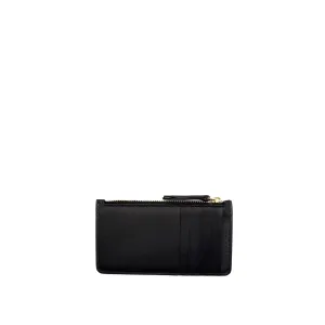 Four Stitch Zip Cardholder in Black Col