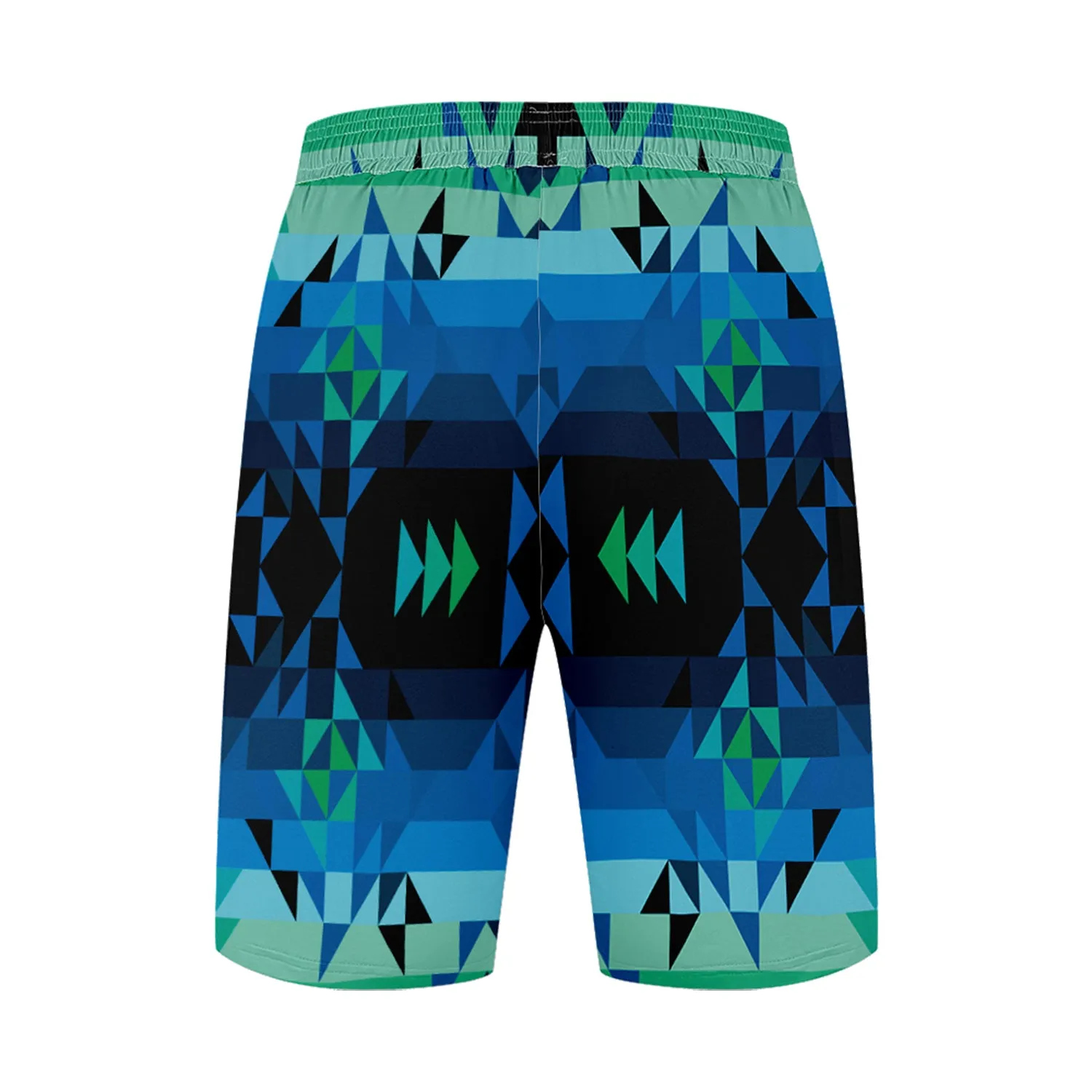 Green Star Athletic Shorts with Pockets