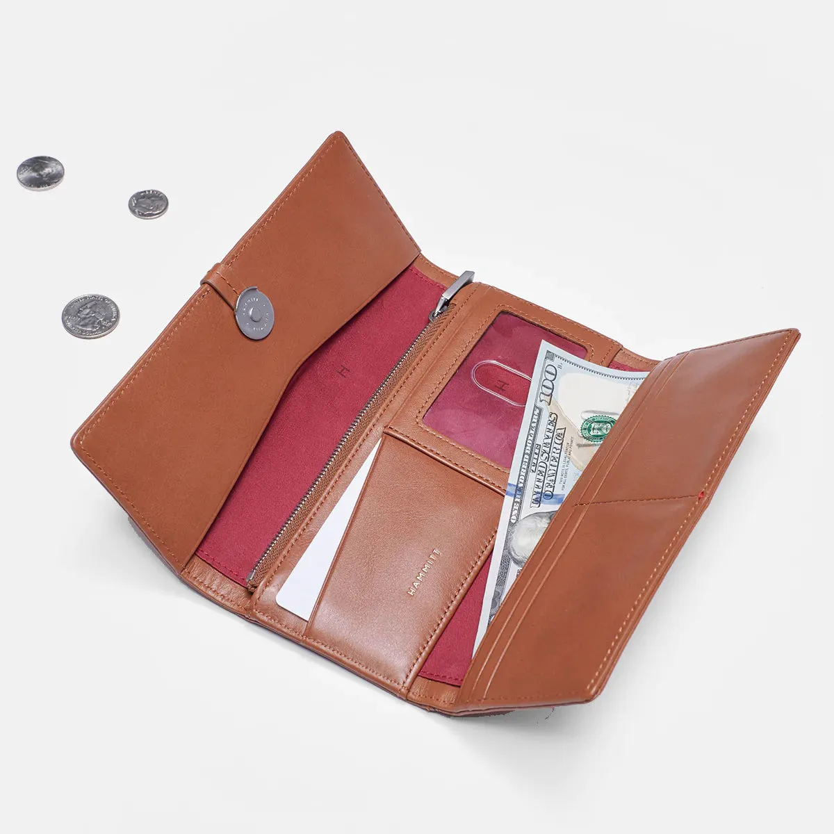 Hammitt Benjamin Slim Wallet in Caffe Tan