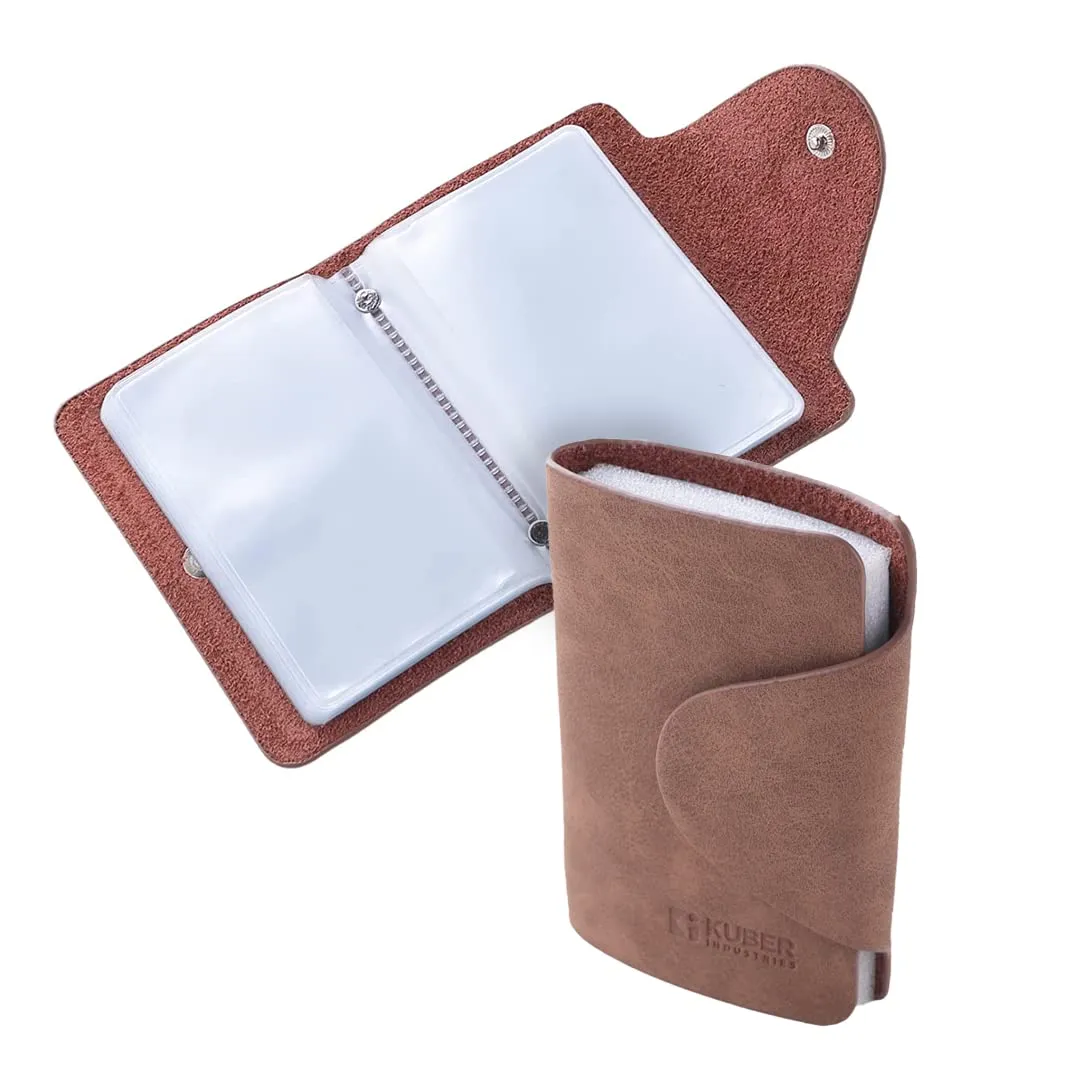 Heart Home Card Holder Wallet For Men Women|Debit Credit Card Holder|Wallet For Id, Visiting Card, Buisness Card|Button Closure Holder|Coffee