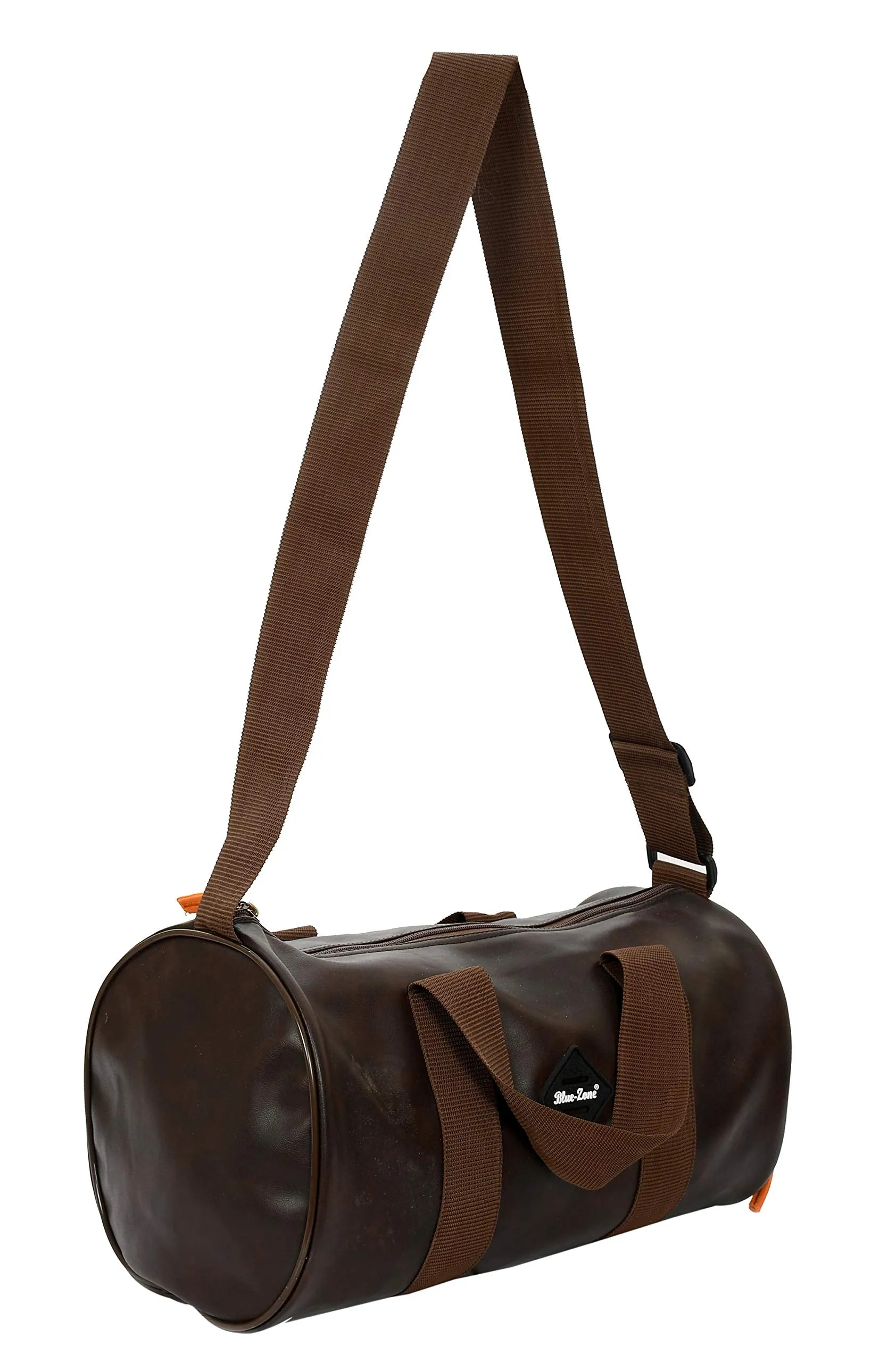 Heart Home Soft Duffle Gym Bag with Shoes Compartment (Brown)