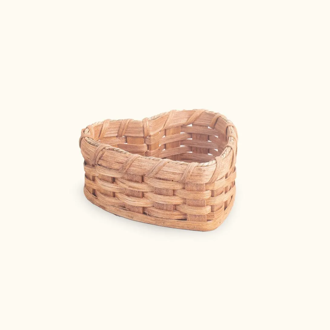 Heart Shaped Counter Basket | Small Amish Candy & Trinket Basket