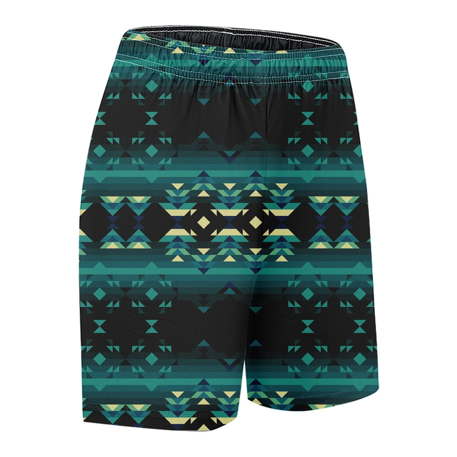 Inspire Green Athletic Shorts with Pockets