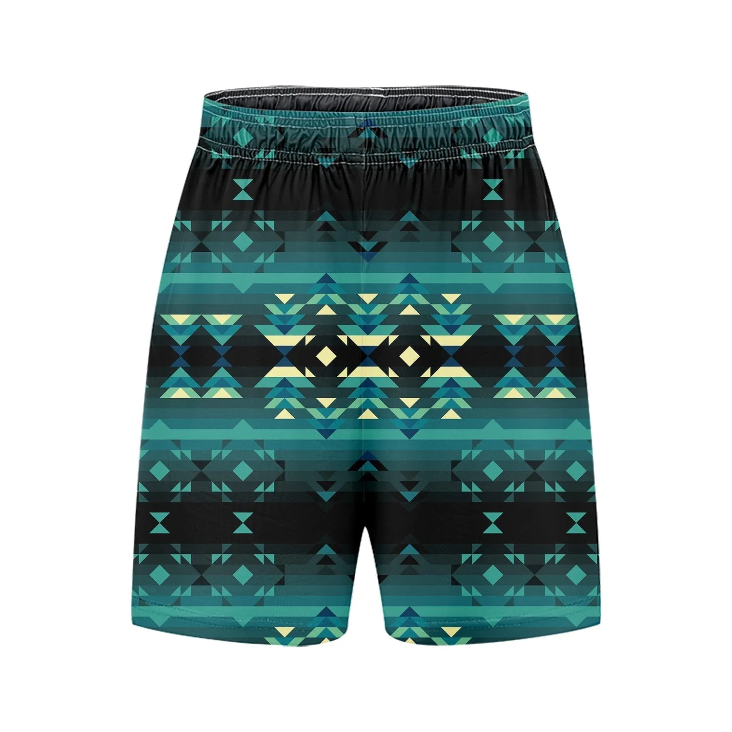 Inspire Green Athletic Shorts with Pockets