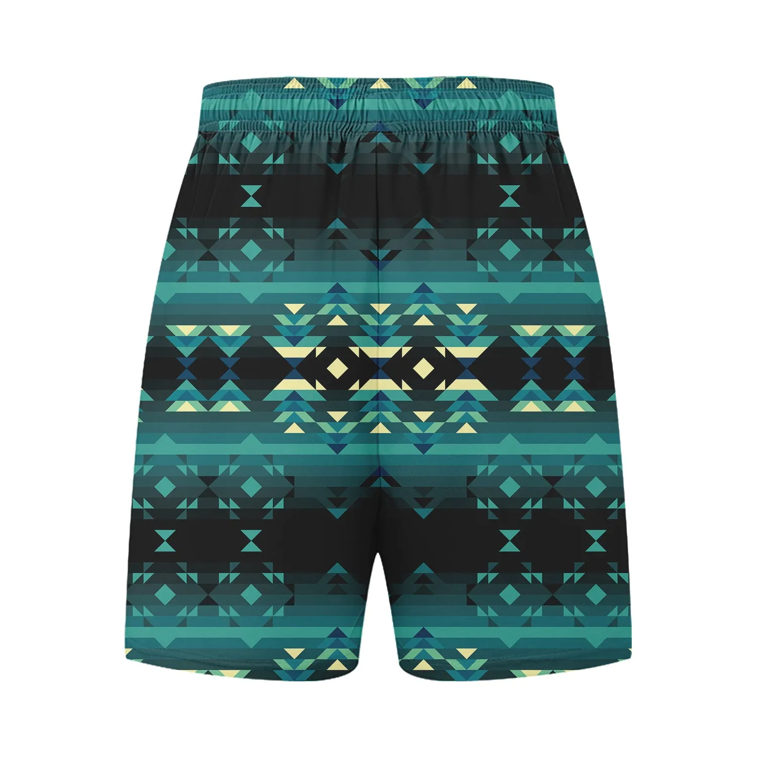 Inspire Green Athletic Shorts with Pockets