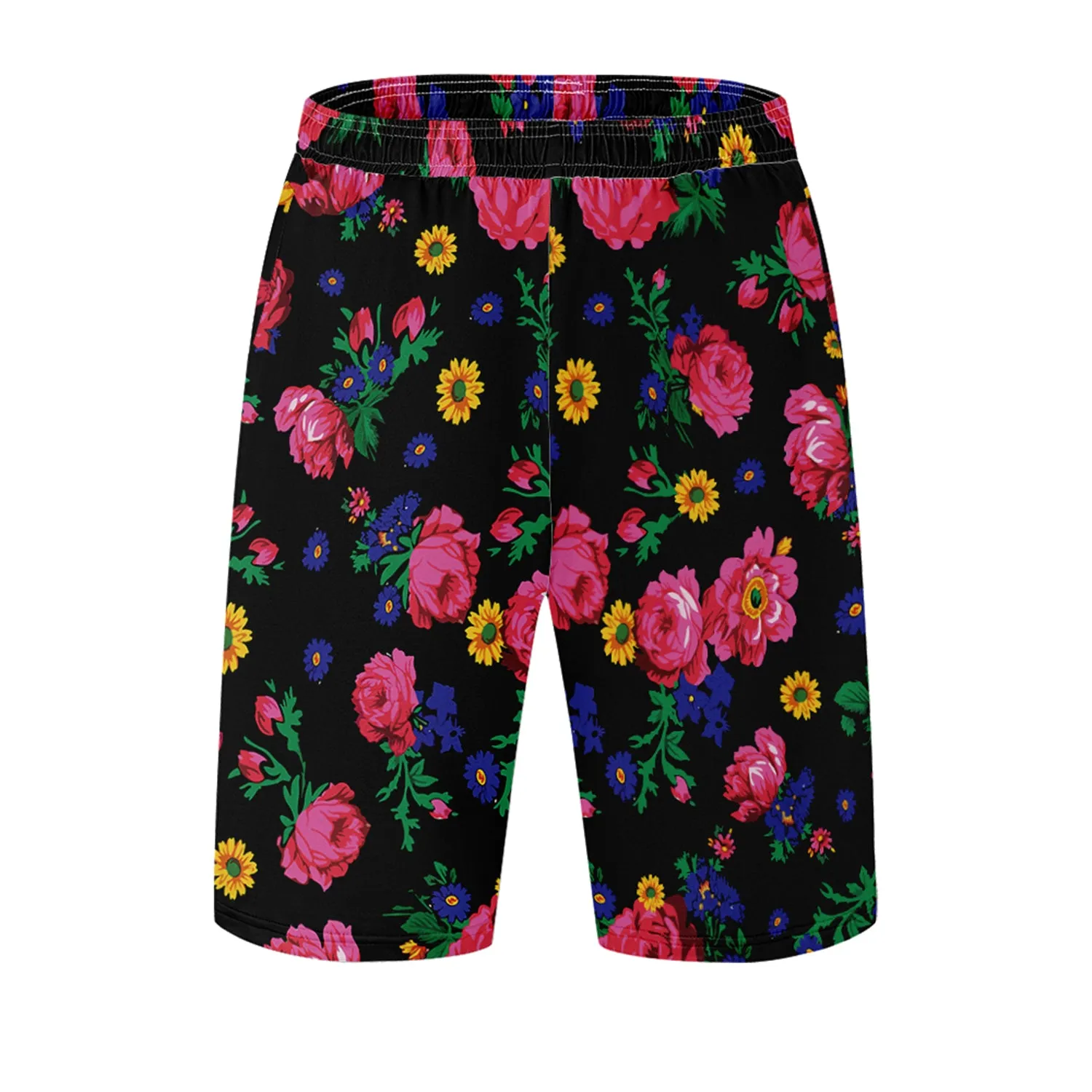 Kokum Ceremony Black Athletic Shorts with Pockets