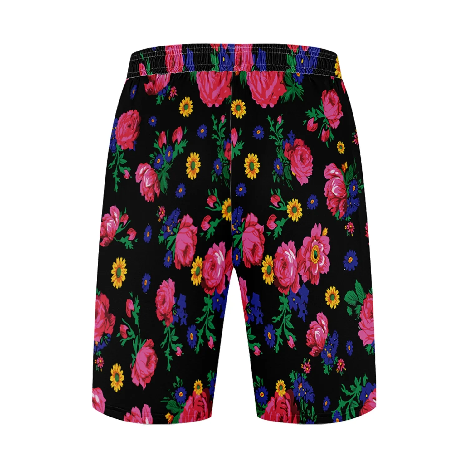 Kokum Ceremony Black Athletic Shorts with Pockets