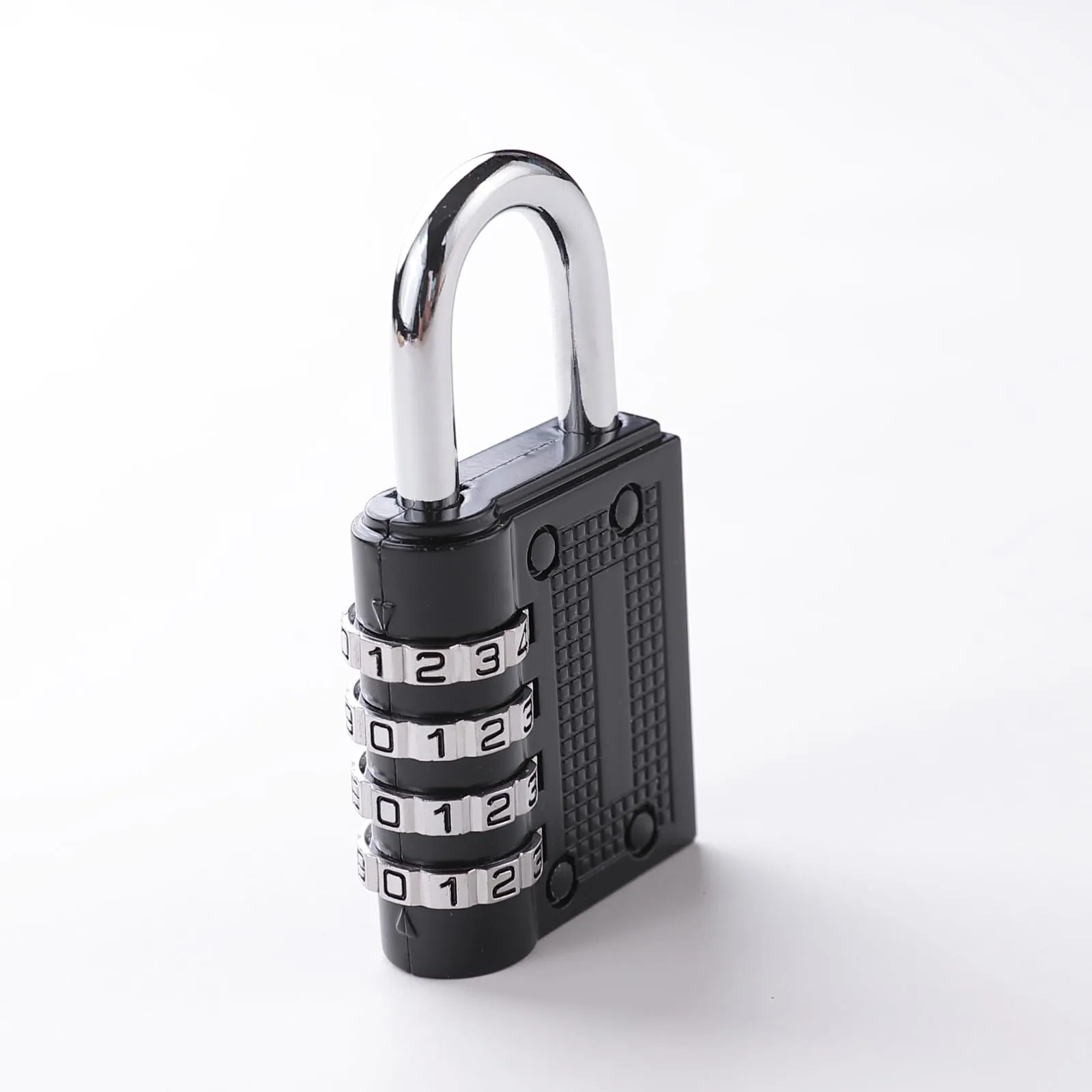 Kuber Industries 4 Digit Combination Padlock|Keyless Luggage Lock (Black)