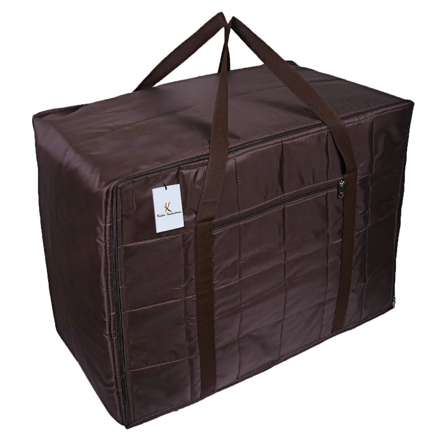 Kuber Industries Parachute Jumbo Attachi Bag Travel Handbag Storage Carrying Bag, Blanket Cover, Duffle, Travel Multi-Purpose Bag CTKTC034657 (Brown)