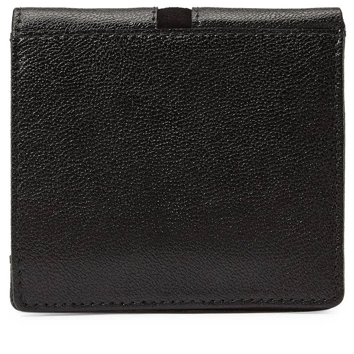 Laura Women's Cowhide Leather Purse Black