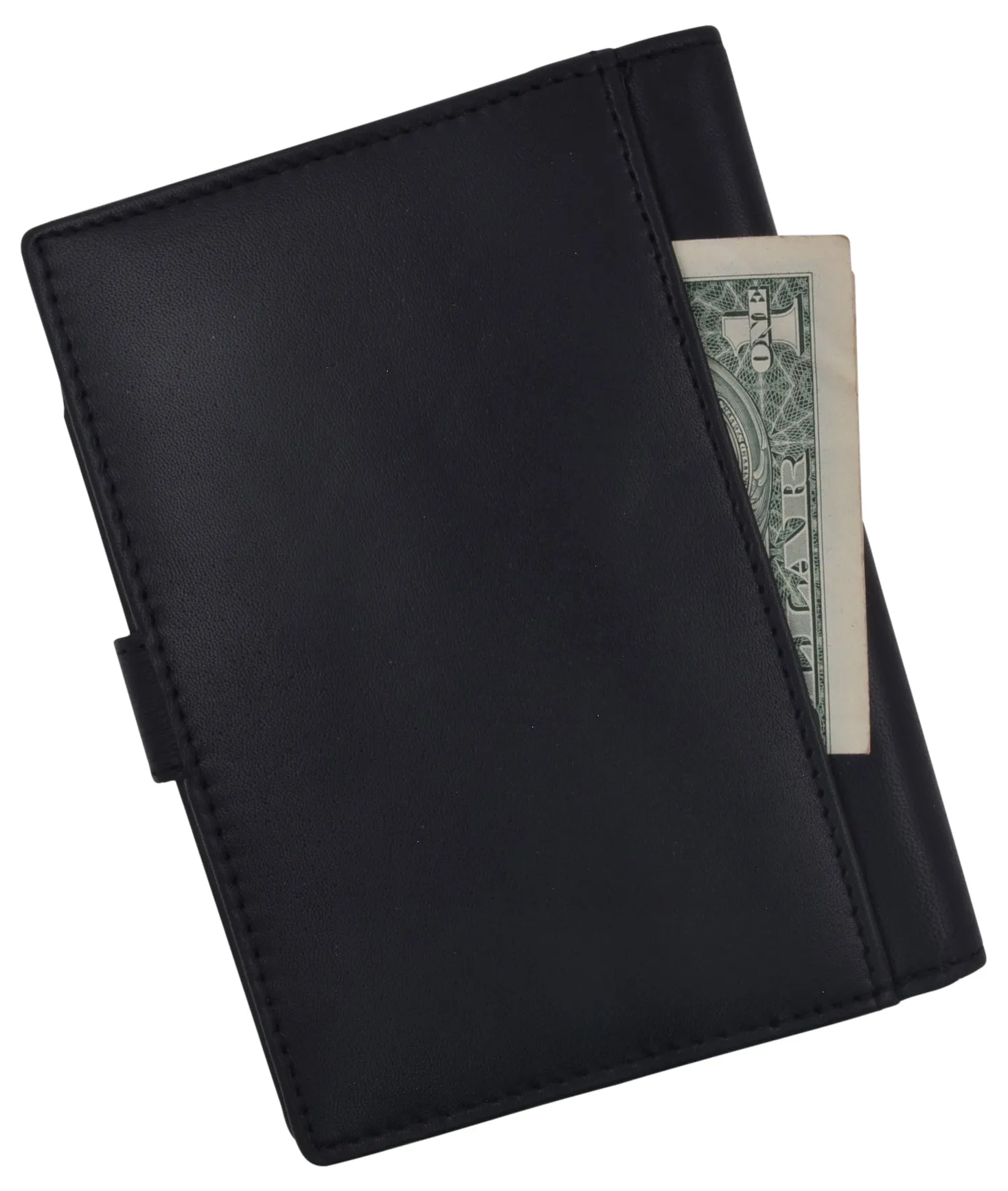 Leather Black Passport Holder Cover Case Wallet USA Embedded Logo Travel U.S Wallets for Men & Women