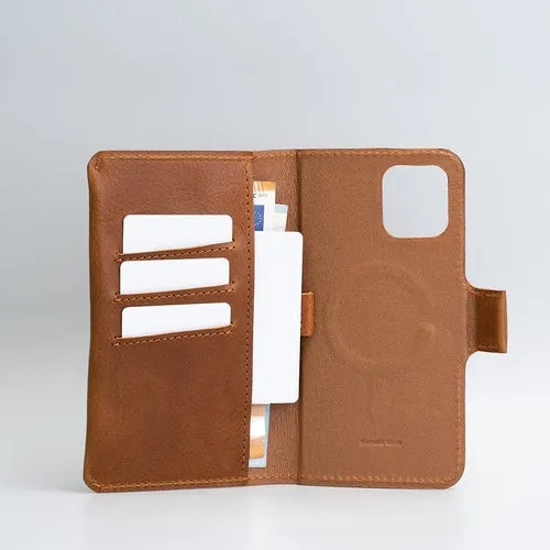 Leather iPhone folio wallet with Magsafe - The Minimalist 2.0