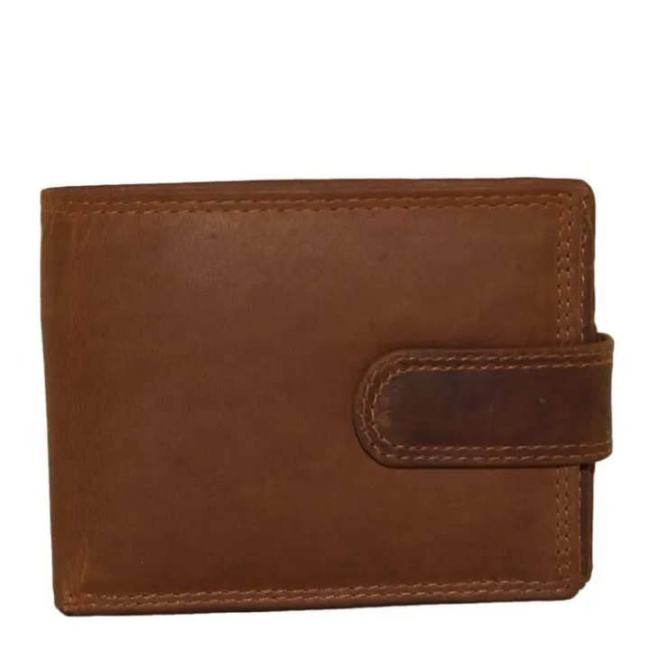 Leather Men's Slim Wallet with Clasp