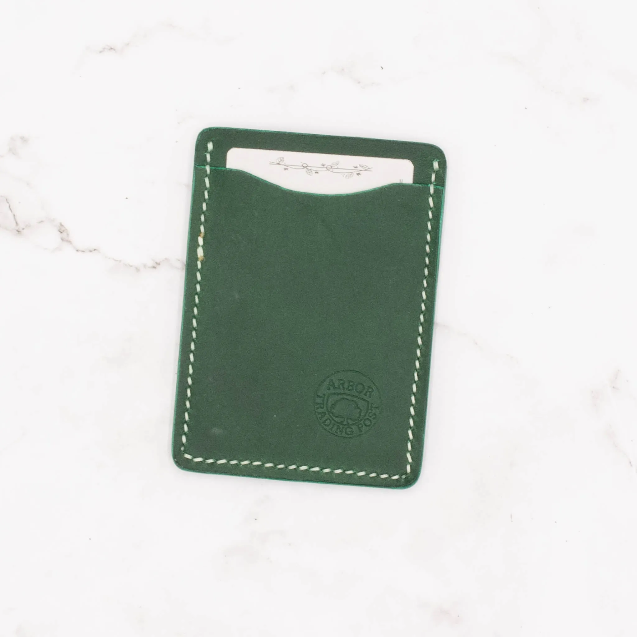 Leather Ultra Slim 3-Pocket Card Holder with ID Window