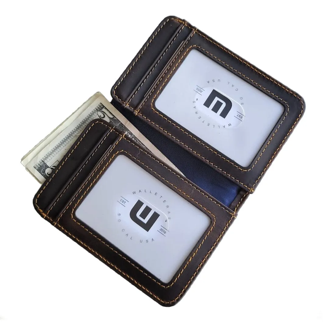 Leather Wallet with Dual ID Windows - Heritage T1