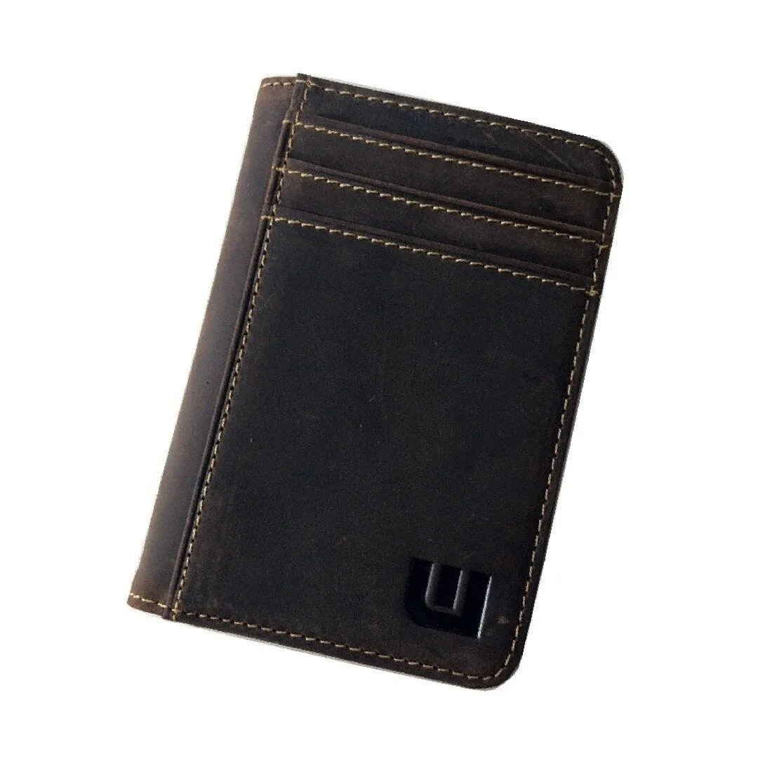 Leather Wallet with Dual ID Windows - Heritage T1