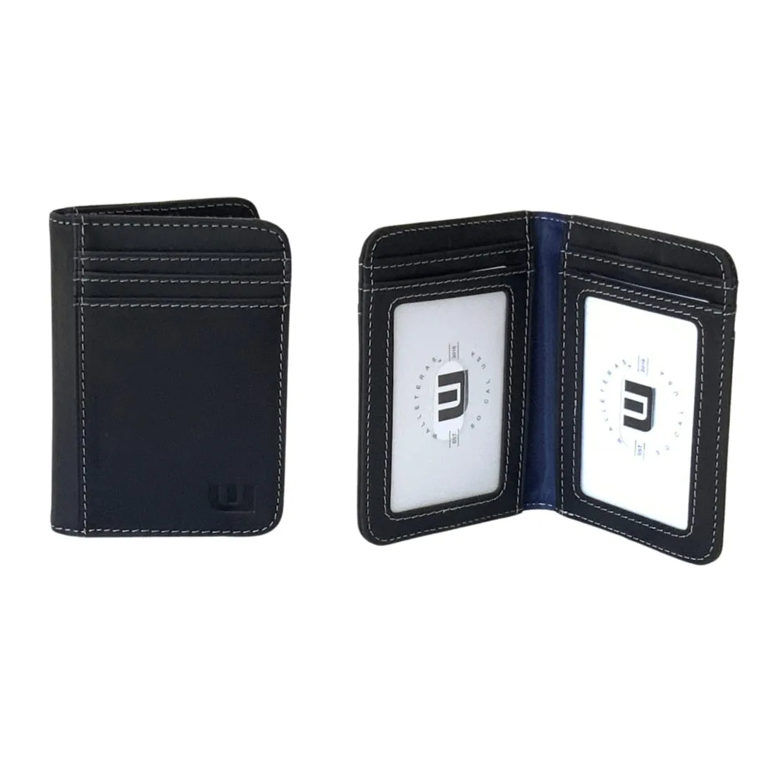 Leather Wallet with Dual ID Windows - Heritage T1