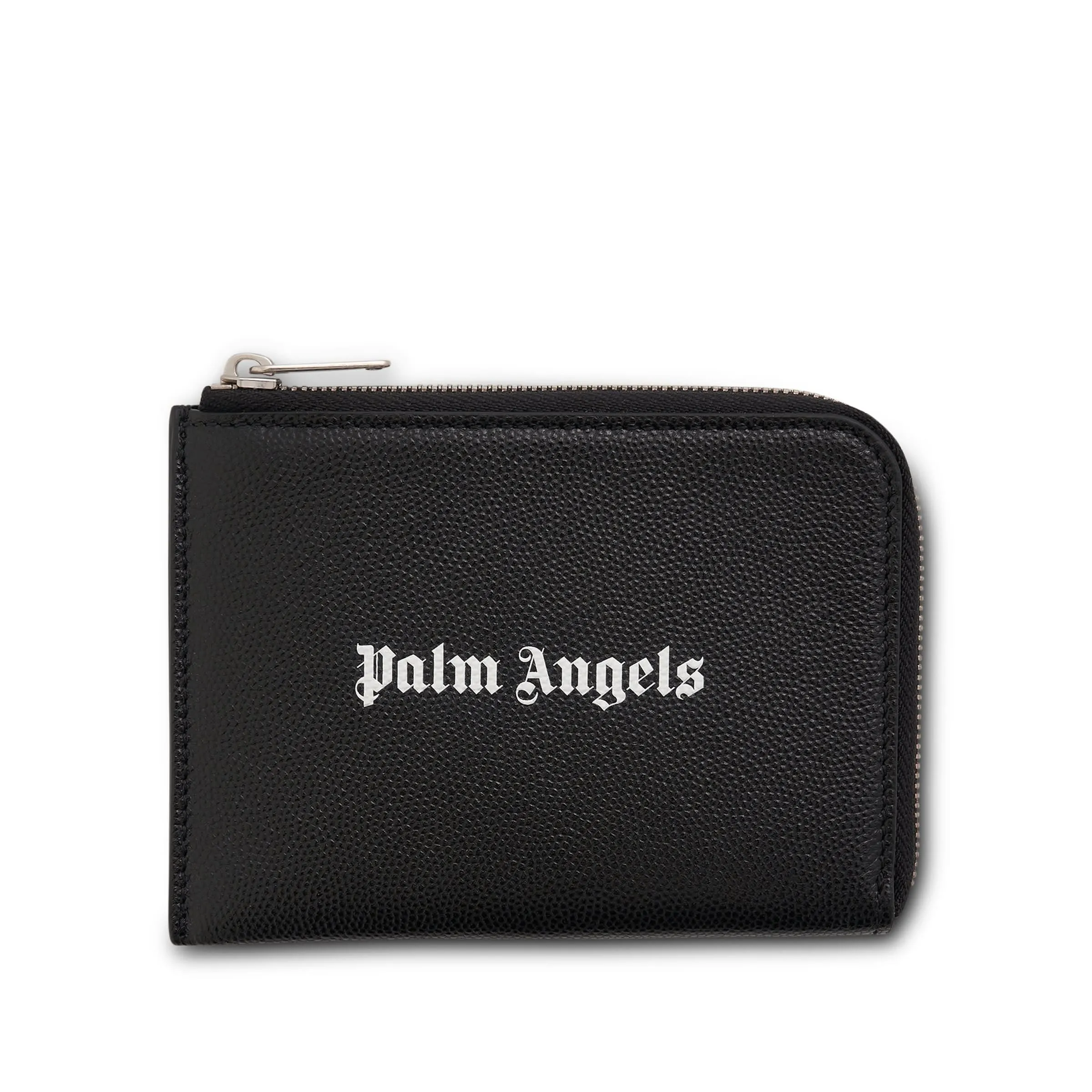 Logo Zipped Card Holder in Black/White