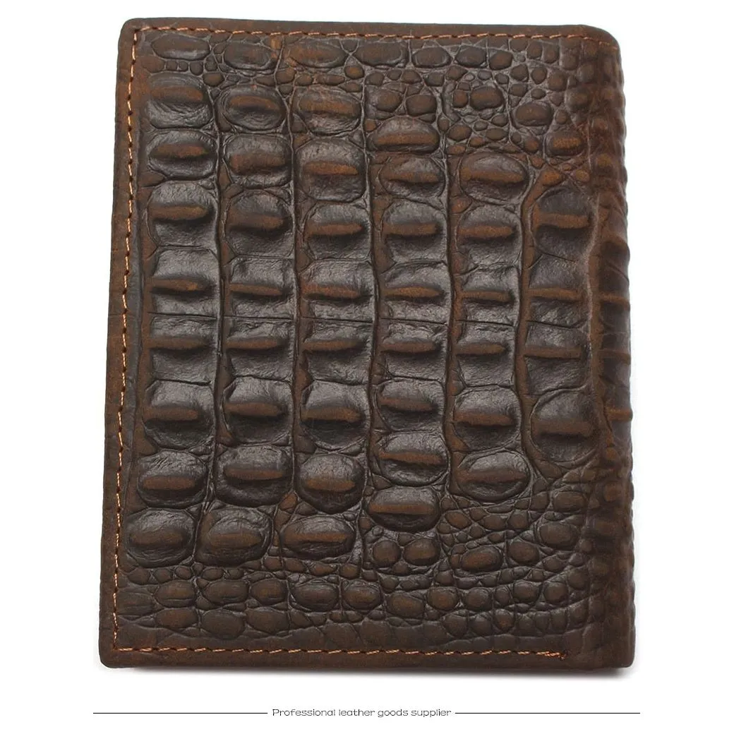 Luxury CrocEmbossed Genuine Leather Wallet