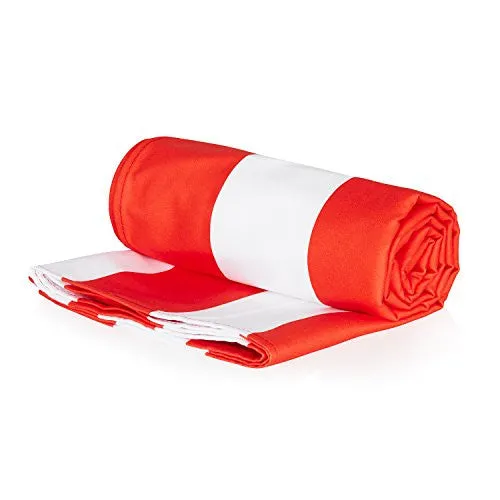 Microfiber Towel - Beach & Travel (Coral Red - Large 63x31")