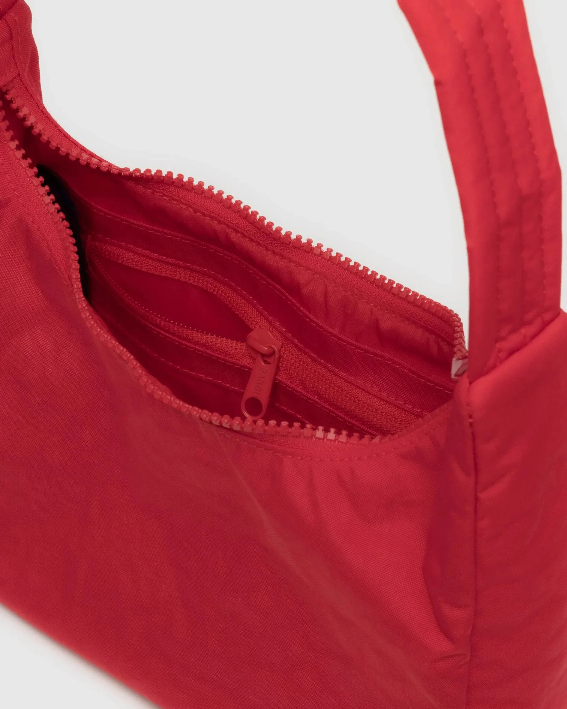 Mini Nylon Shoulder Bag in Candy Apple Red