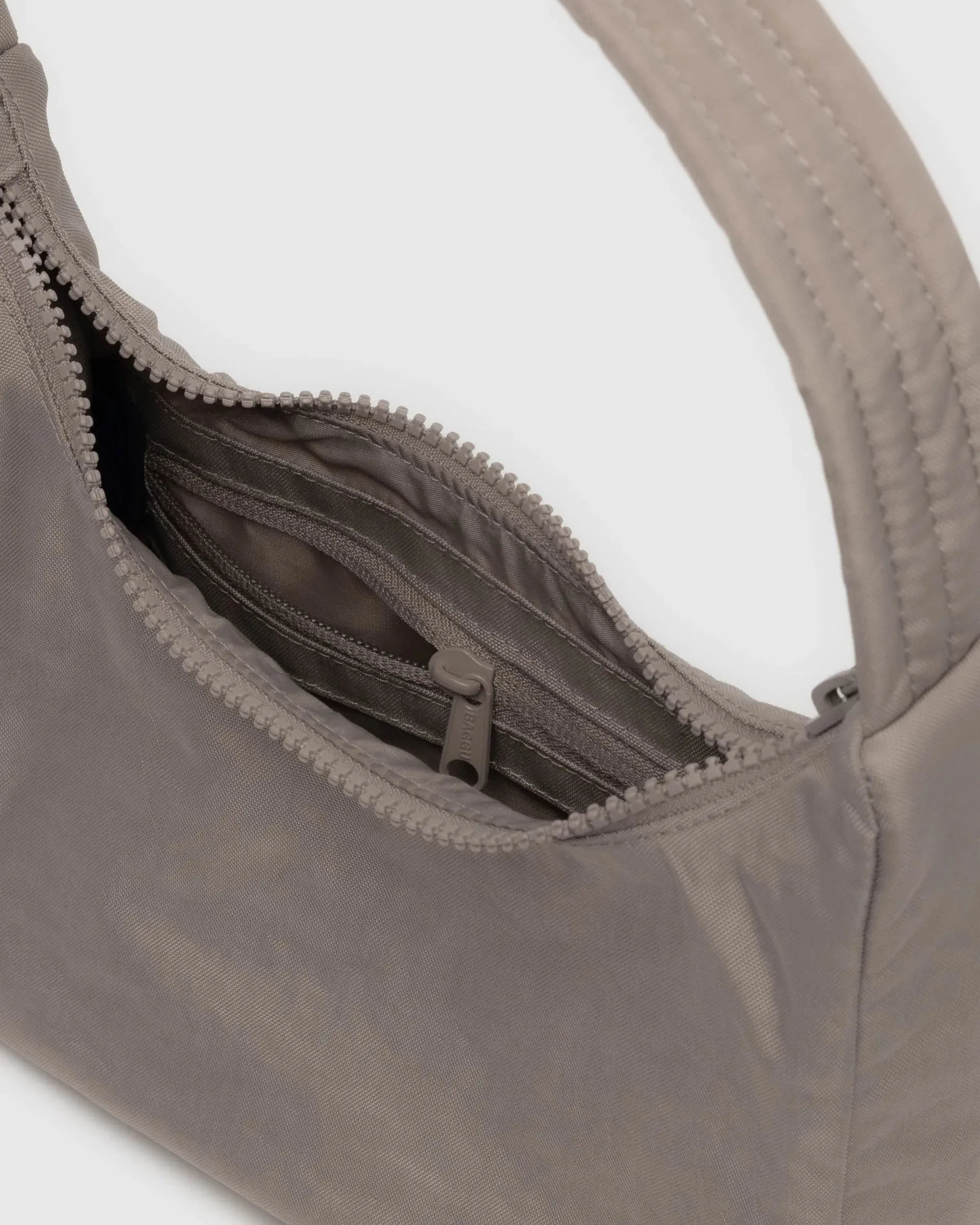 Mini Nylon Shoulder Bag in Dove