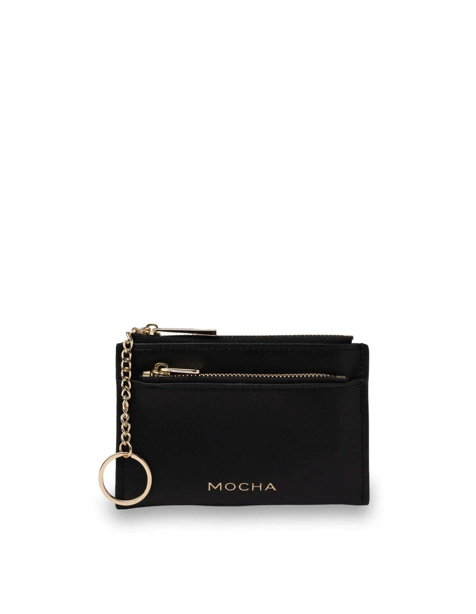 Mocha Lina Coin Card Holder - Black